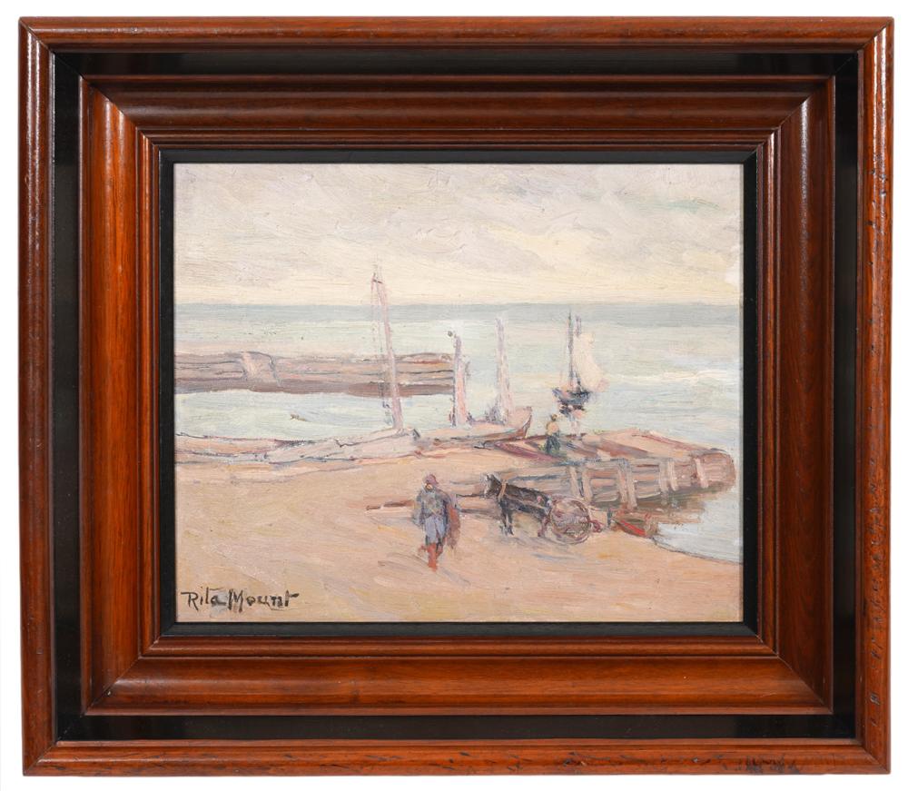 RITA MOUNT THE DOCKS OIL PAINTINGRita 2cf9dd