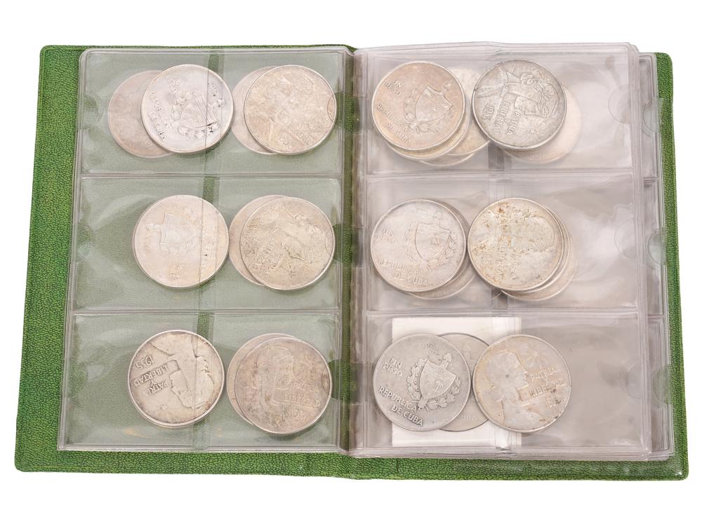 35 ASSORTED SILVER CUBAN COINS