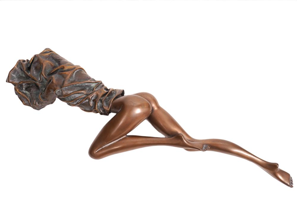 BRUNO BRUNI BRONZE 'RECLINING NUDE'Bruno