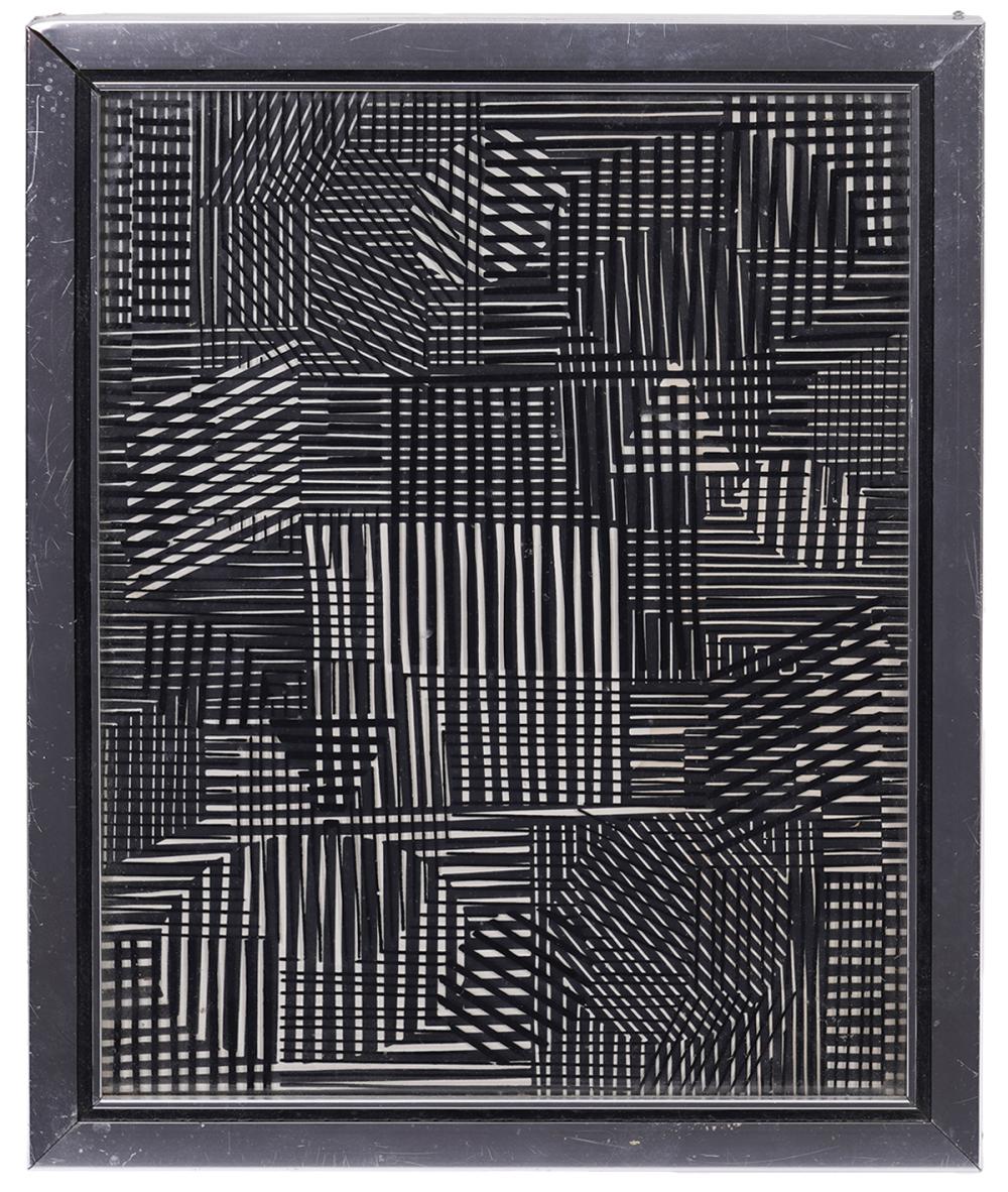 AGAM STYLE FRAMED BLACK & WHITE