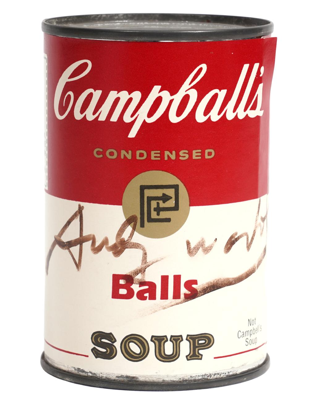 ANDY WARHOL SIGNED 'BALLS CAMPBALL'S