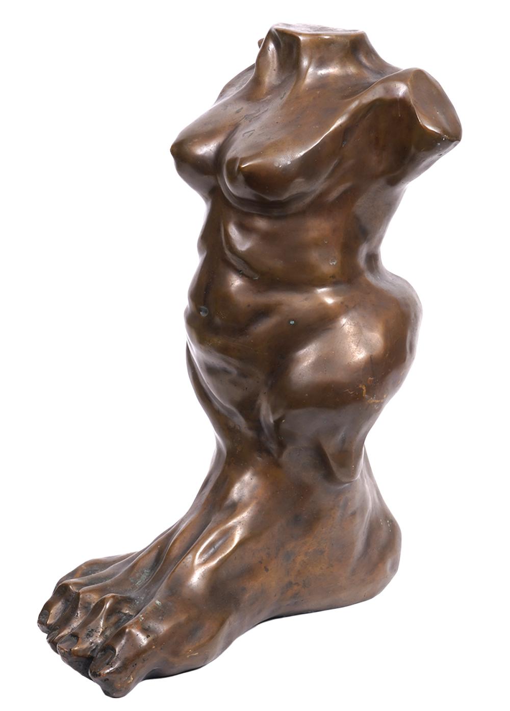 MID-CENTURY SURREAL BRONZE STATUE