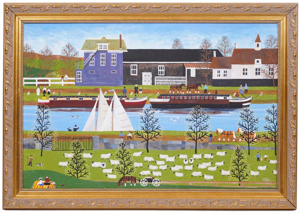 PAUL PITT 'BOATS ON THE CANAL'