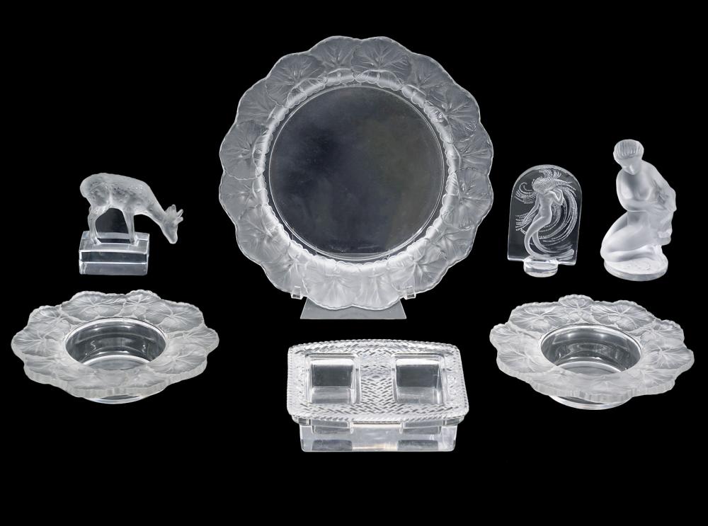 7 PC. ASSORTMENT OF LALIQUE CRYSTAL7