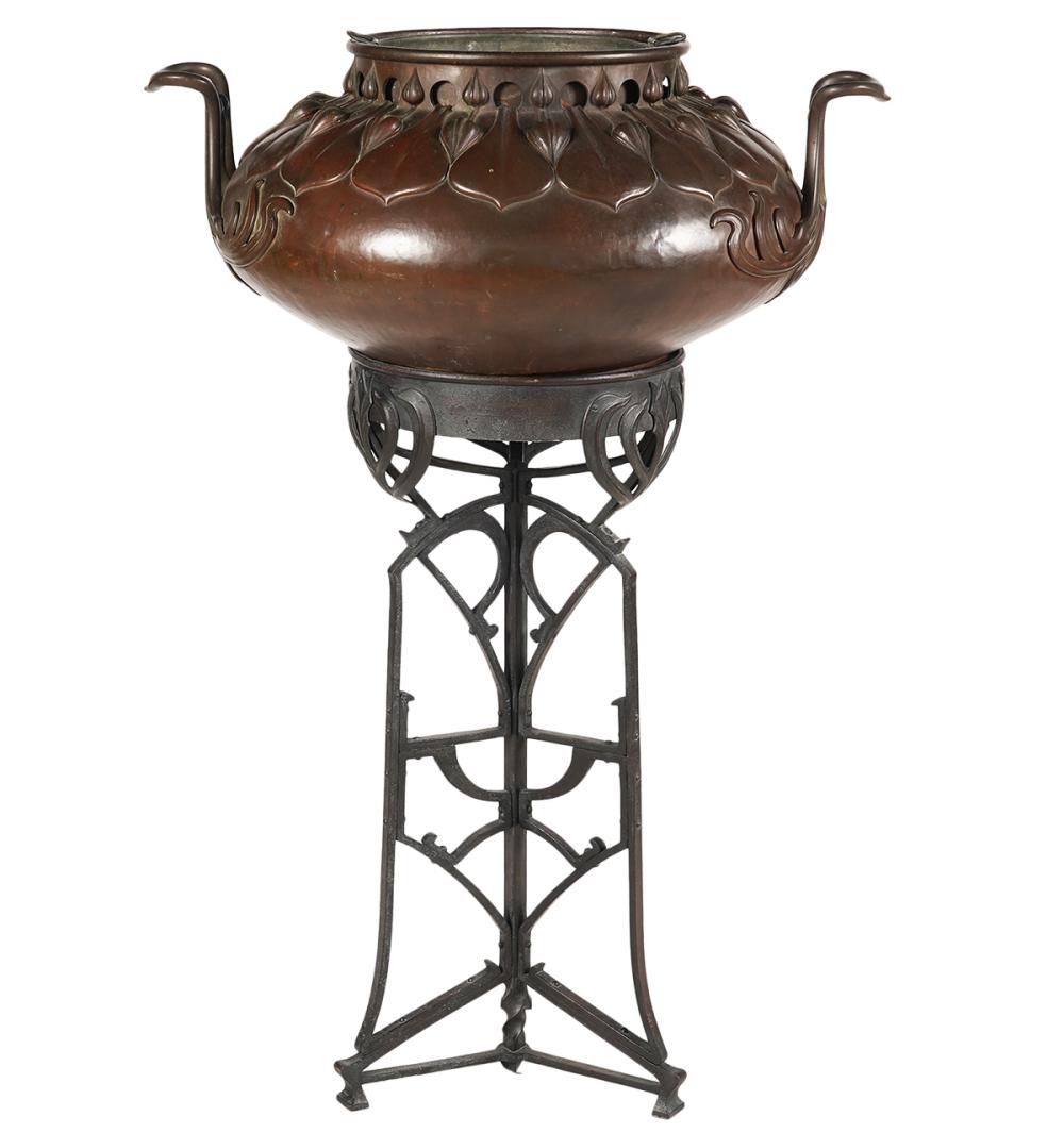 MONUMENTAL COPPER JARDINIERE WITH