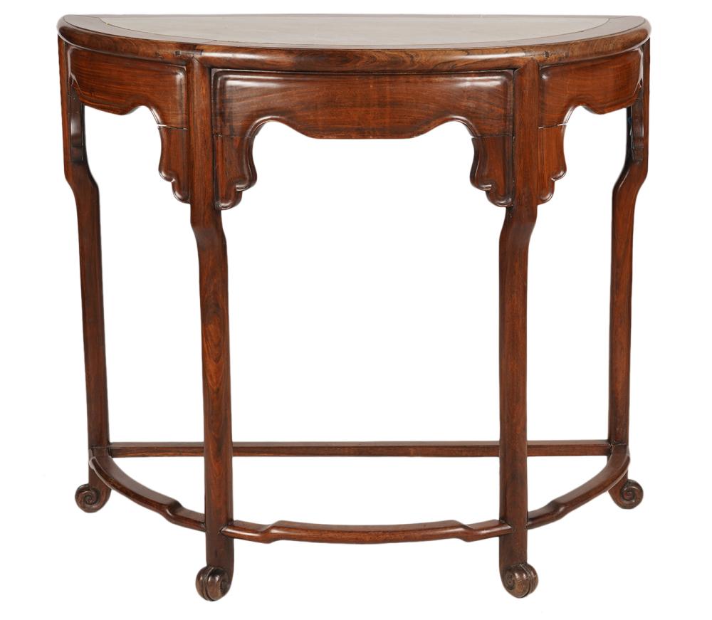 CHINESE DEMI LUNE CONSOLE TABLEChinese 2cfeca
