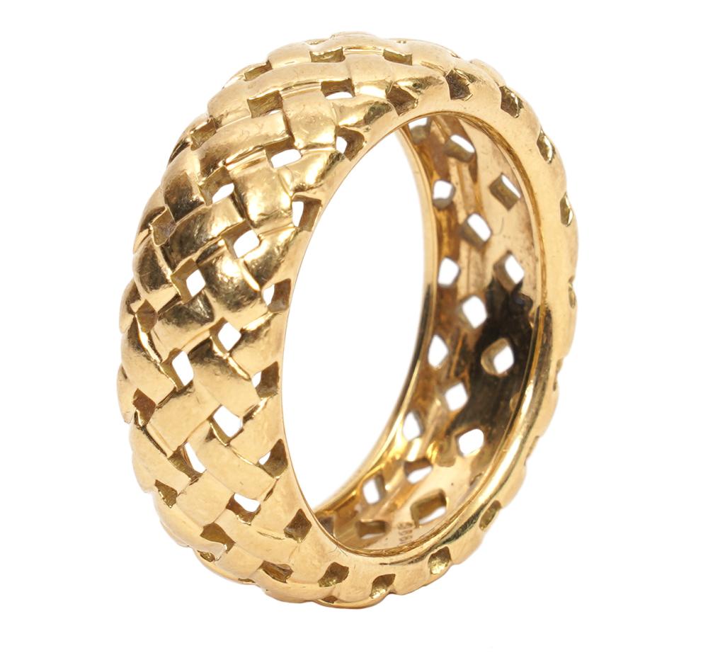 TIFFANY & CO. 18KT GOLD 'VANNERIE'