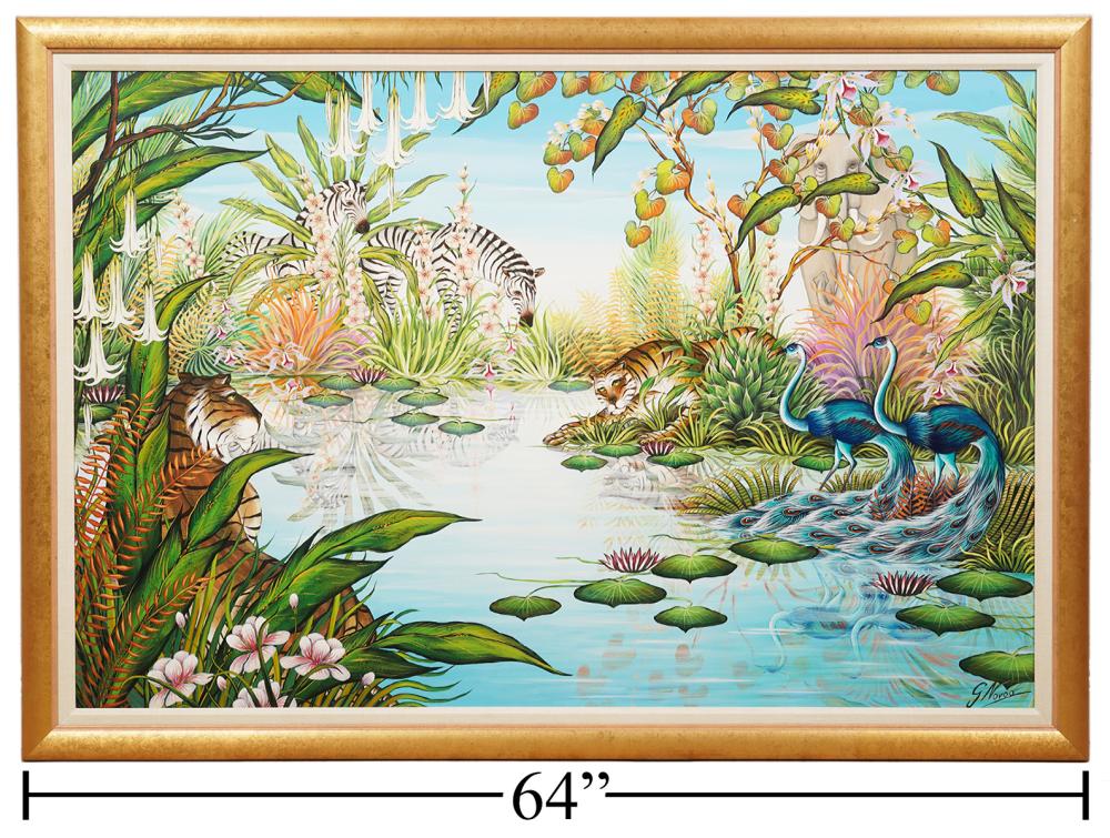 LARGE GUSTAVO NOVOA OIL PAINTING 2d009f