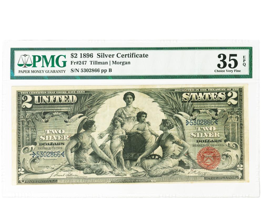 1896 $2 SILVER CERTIFICATE - PMG