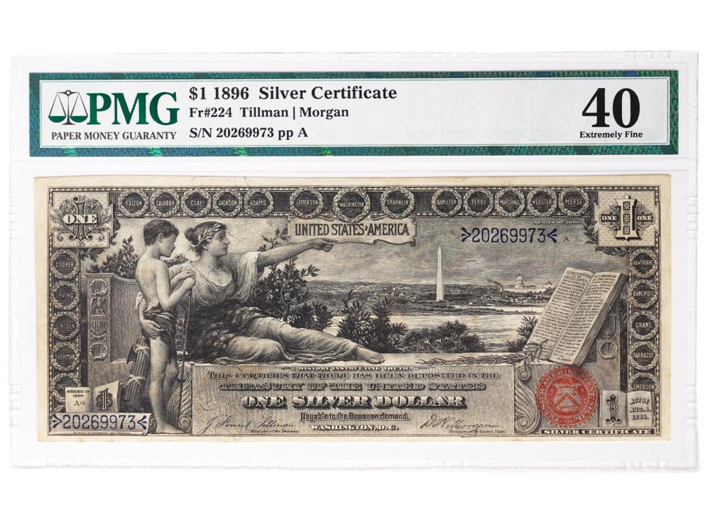 1896 1 SILVER CERTIFICATE PMG 2d0193