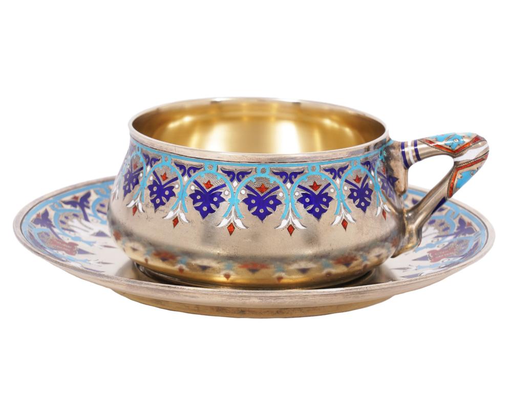 RUSSIAN IMPERIAL 84 GILT SILVER CUP
