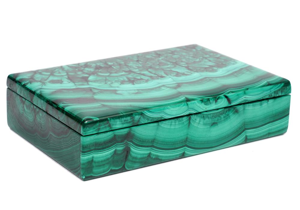 MALACHITE AND MARBLE LIDDED CASKETMalachite 2d01bf