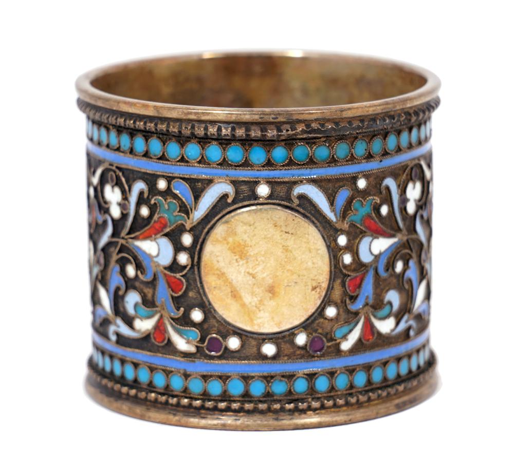 RUSSIAN IMPERIAL 84 SILVER ENAMEL