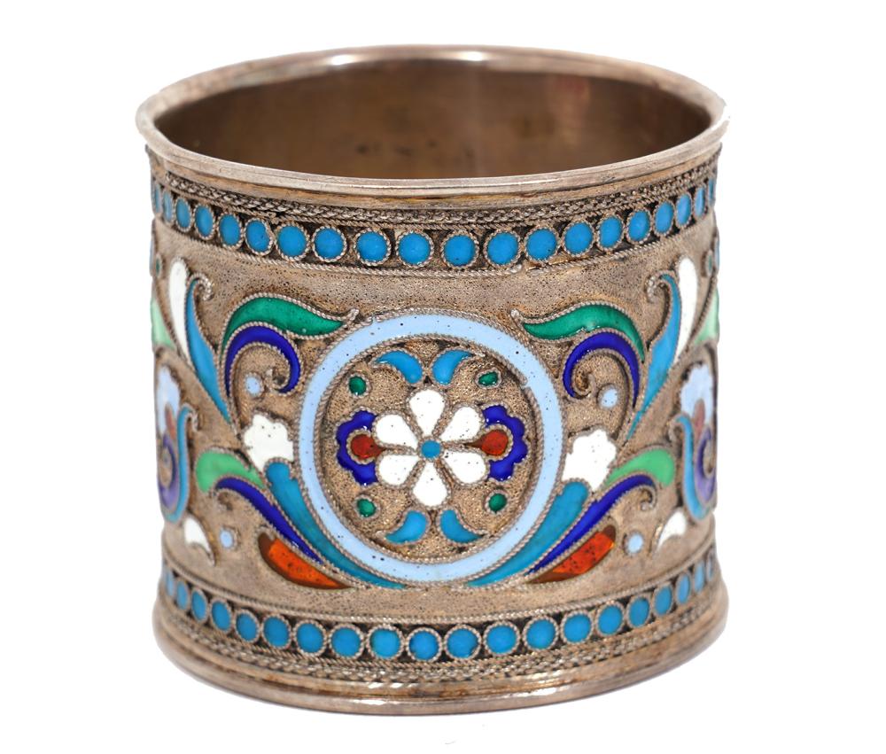 RUSSIAN IMPERIAL 84 SILVER ENAMEL 2d01de