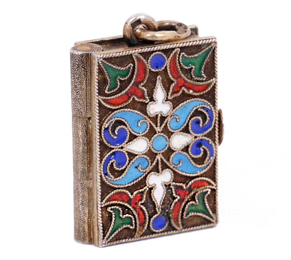 RUSSIAN IMPERIAL 84 SILVER ENAMEL