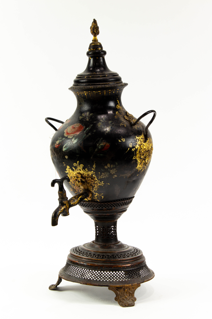 REGENCY TOLE TEA URN POLYCHROME