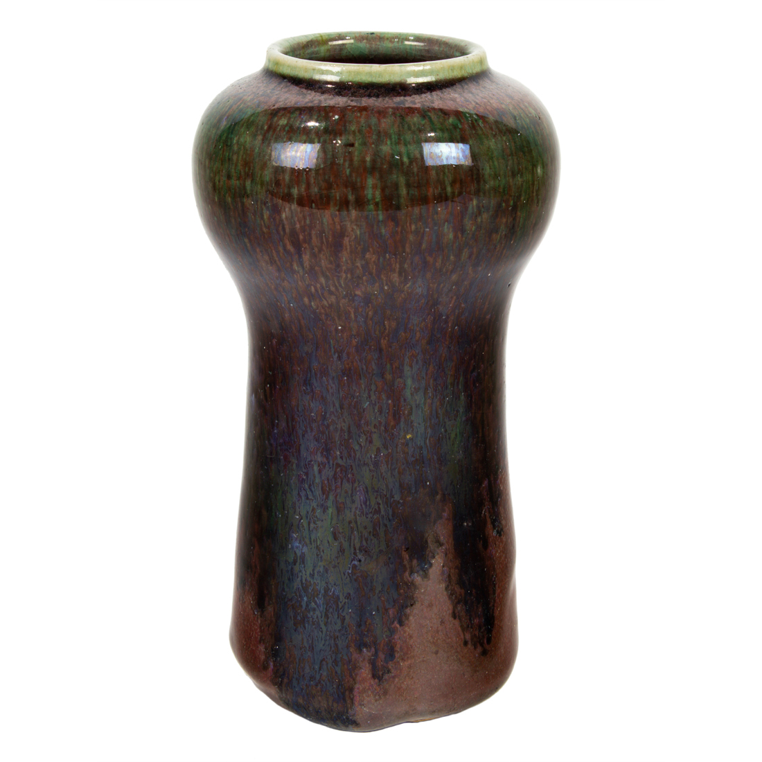 ART POTTERY VASE WITH FLAMBE GLAZE 2cdc82