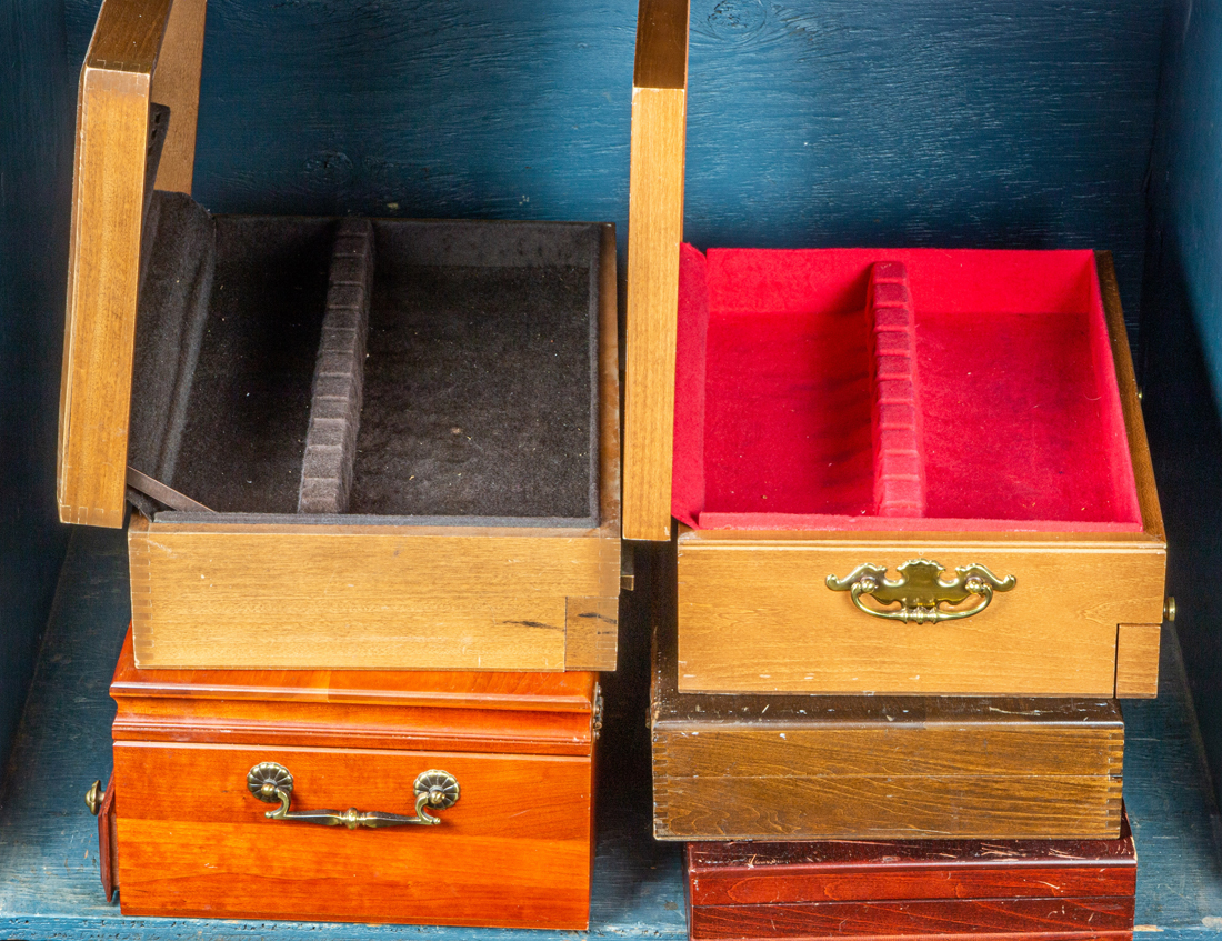 COLLECTION OF FIVE SILVER STORAGE CANTEENS