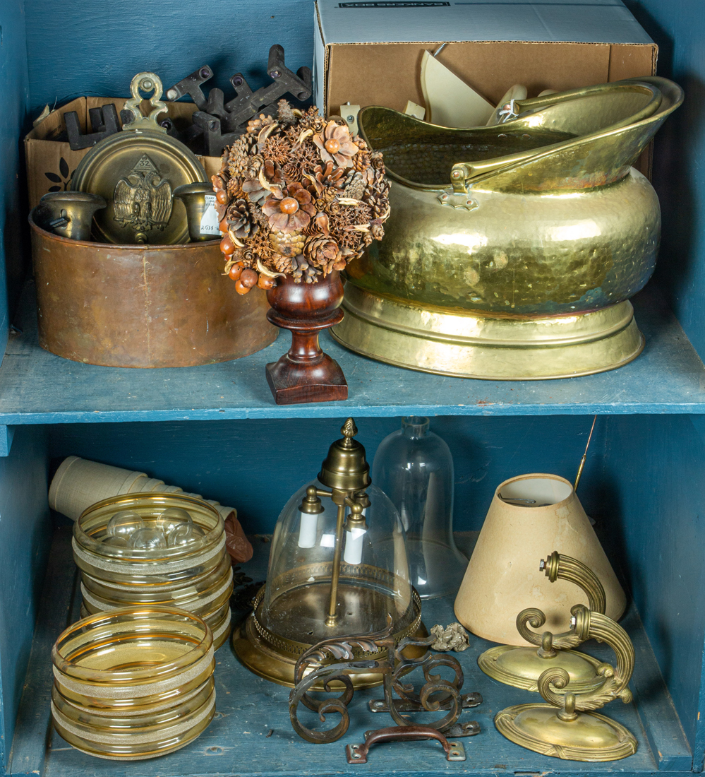 TWO BINS OF DECORATIVE ART INCLUDING