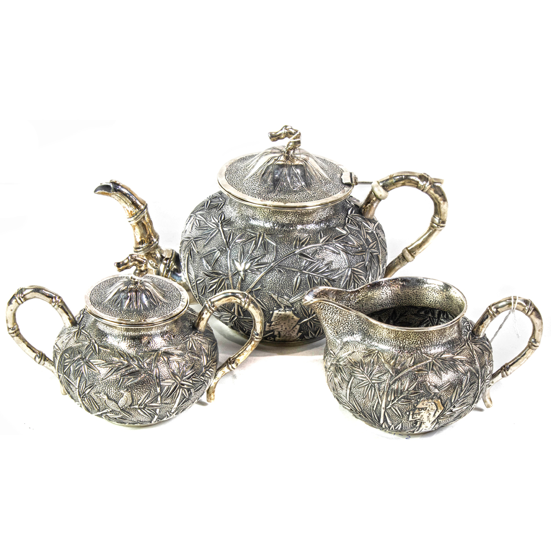 CHINESE THREE PIECE EXPORT SILVER 2cdd99