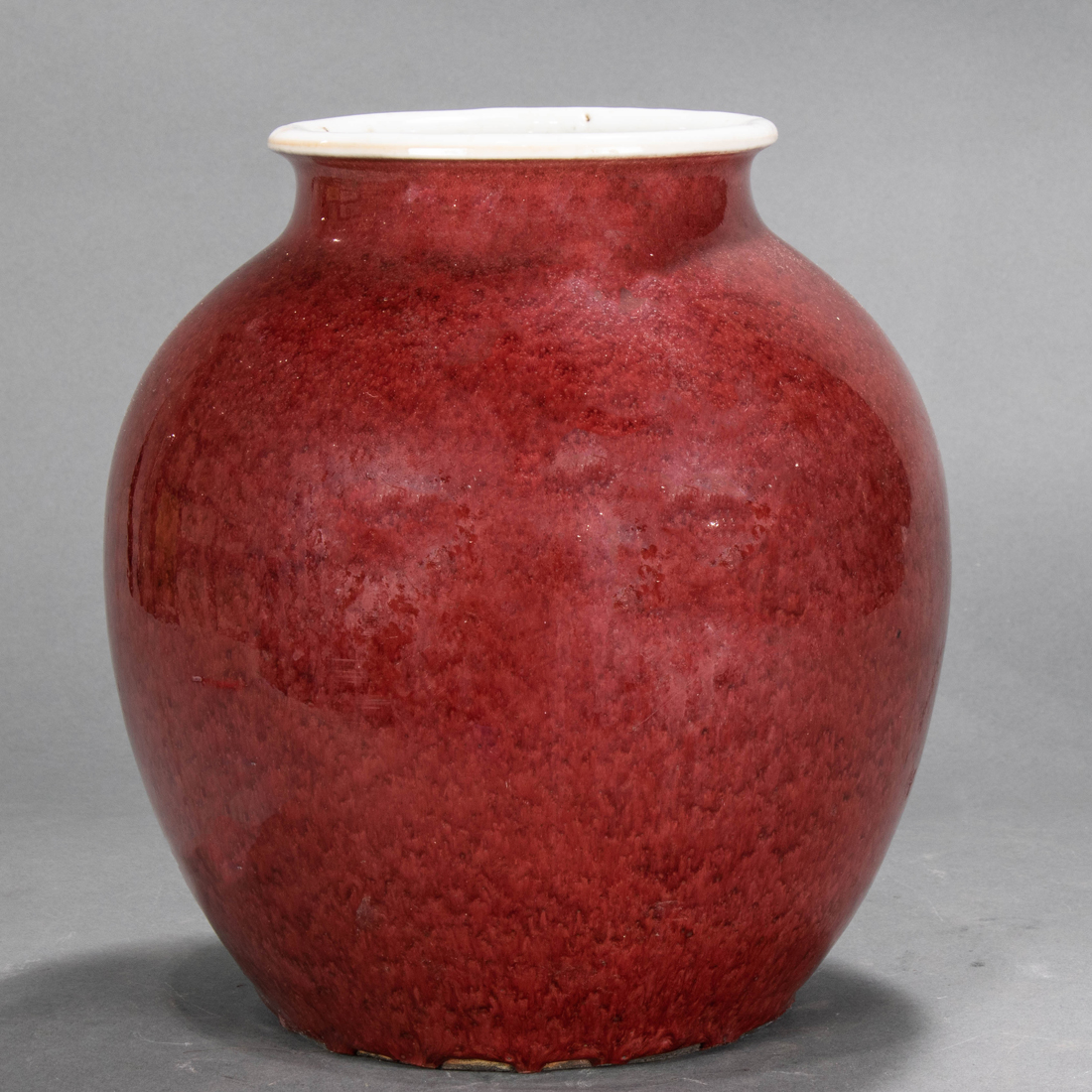 OXBLOOD GLAZED VASE Oxblood glazed vase,