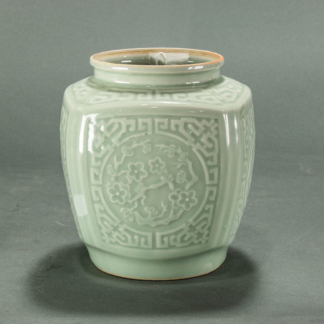 CELADON GLAZED VASE Celadon glazed vase,