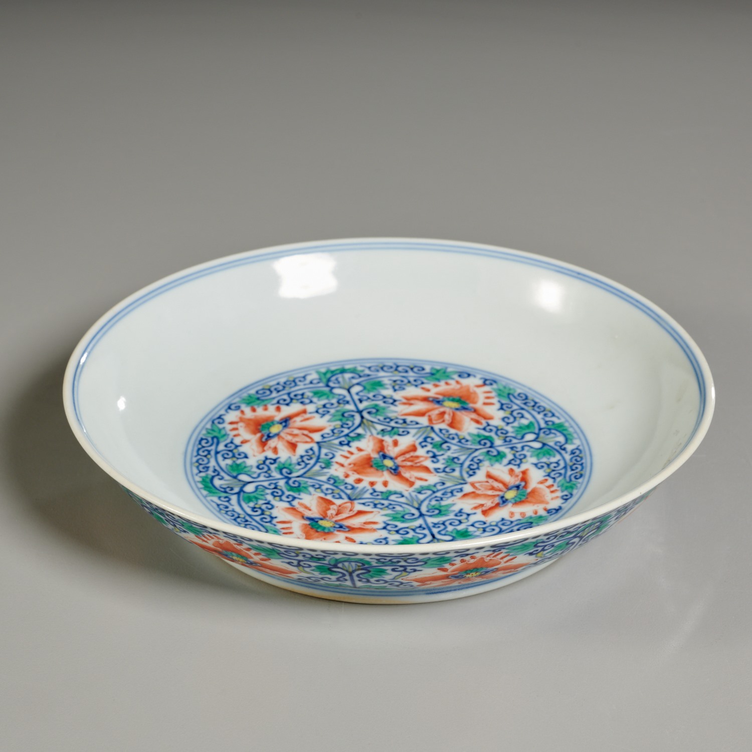 CHINESE DOUCAI PORCELAIN DISH likely