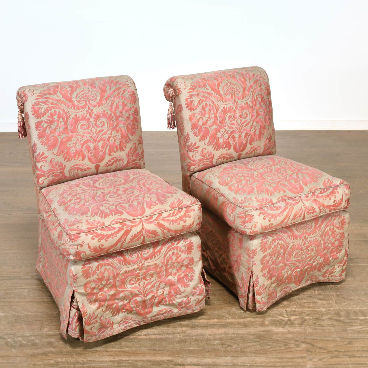 PAIR CUSTOM FORTUNY UPHOLSTERED 2cdf66