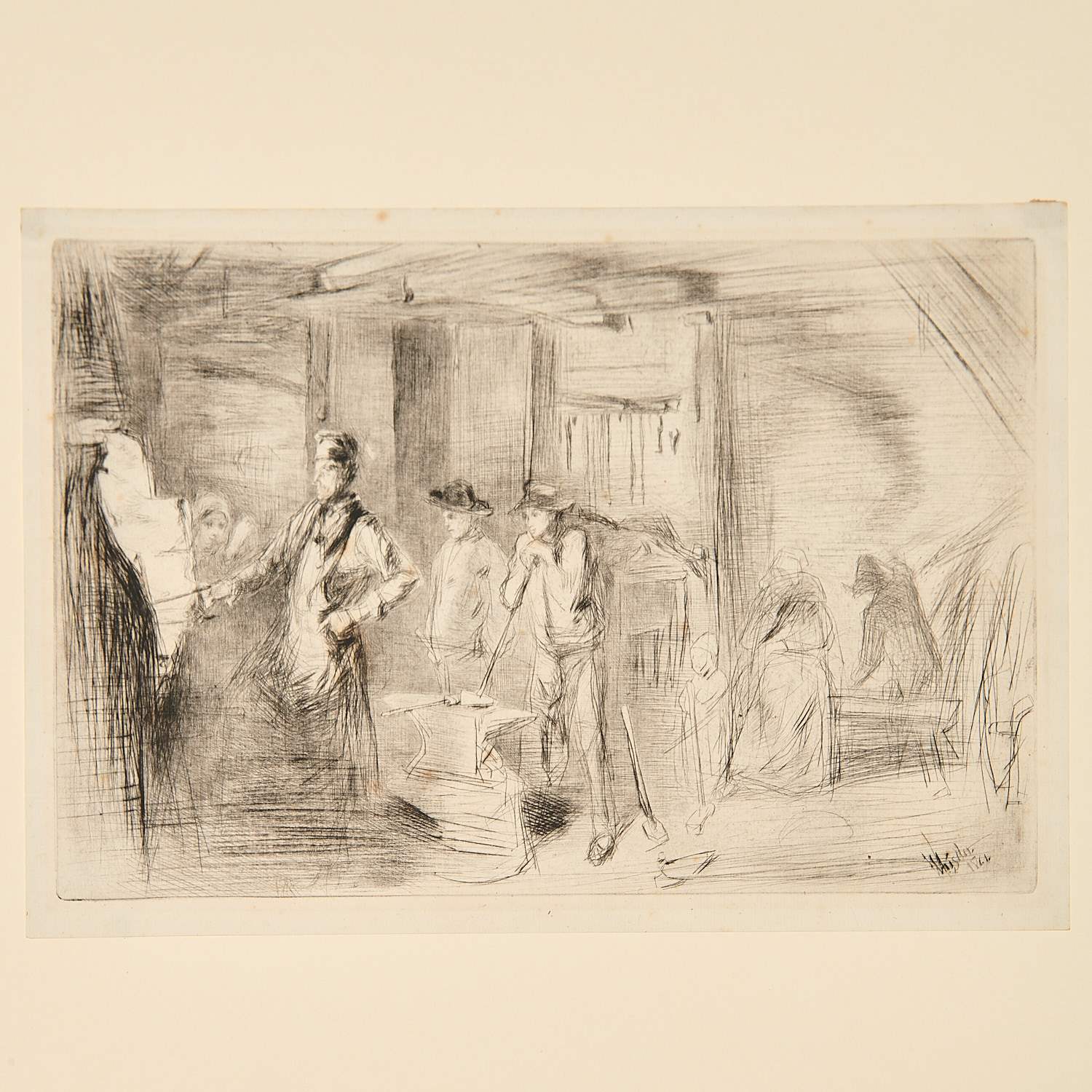 JAMES A.M. WHISTLER, THAMES SET ETCHING