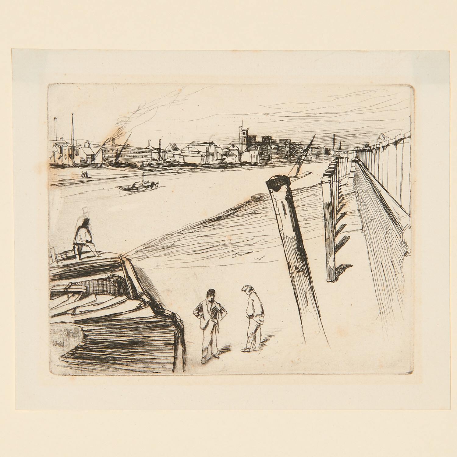 JAMES A.M. WHISTLER, THAMES SET ETCHING