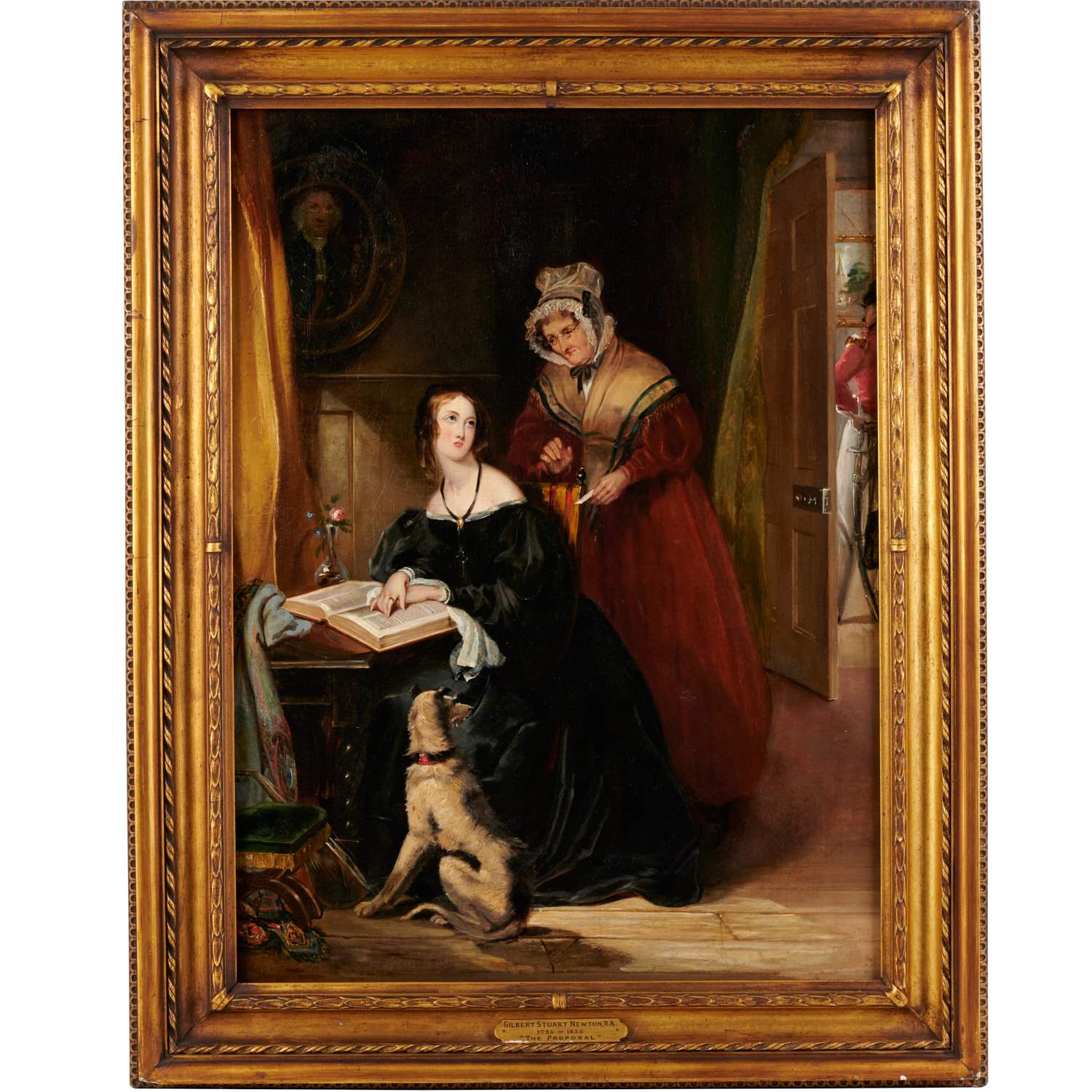 GILBERT STUART NEWTON OIL ON CANVAS 2cdfb3