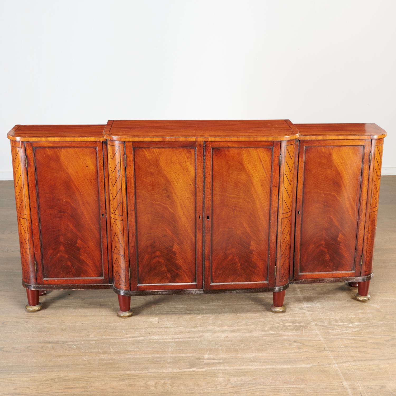 REGENCY EBONY INLAID MAHOGANY SIDEBOARD 2cdfb4