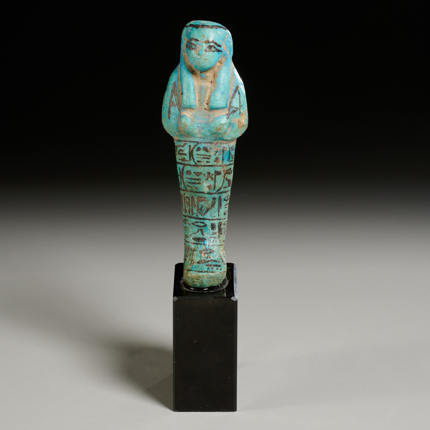 LARGE ANCIENT EGYPTIAN FAIENCE USHABTI,