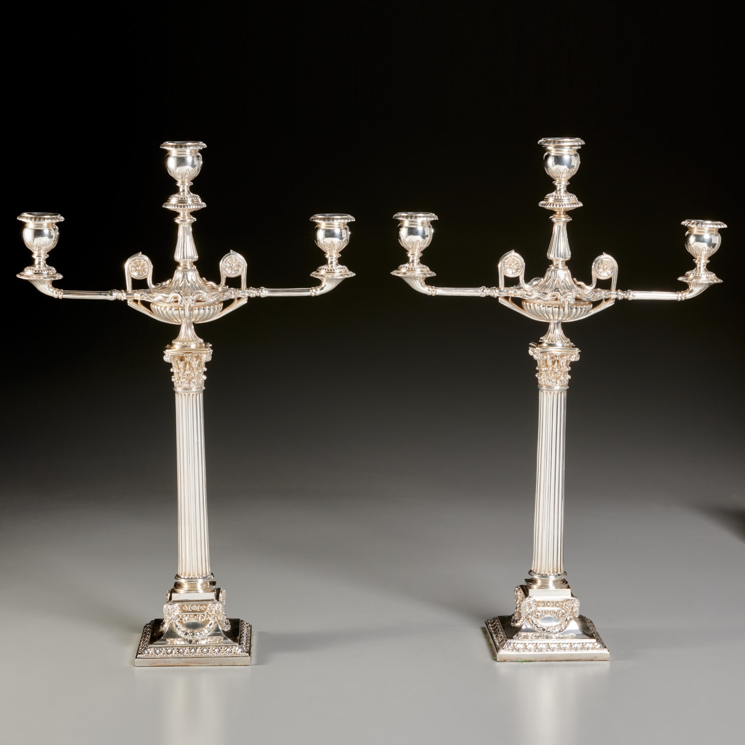 IMPRESSIVE PAIR ELKINGTON SILVERPLATE