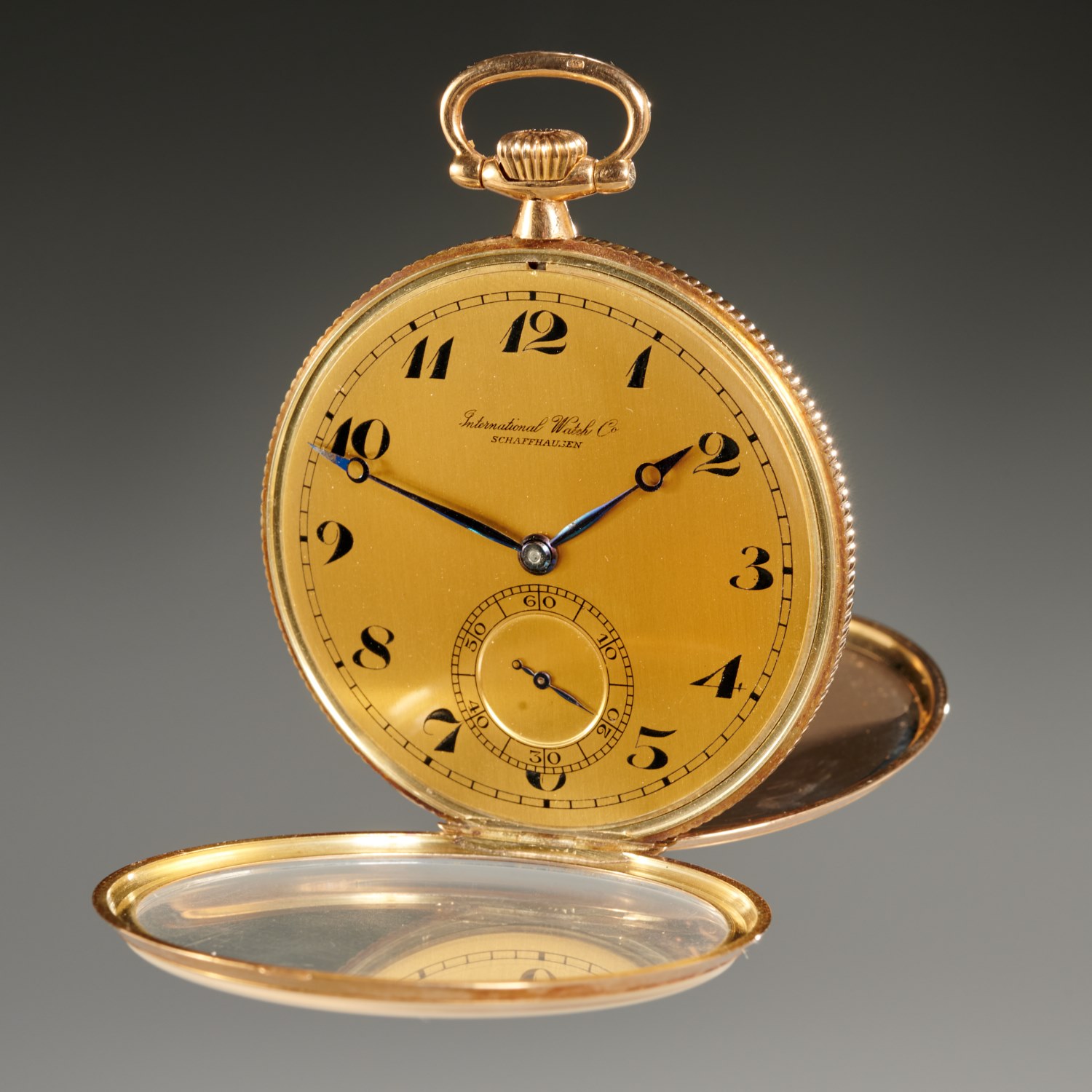 IWC SCHAFFHAUSEN, GOLD POCKET WATCH