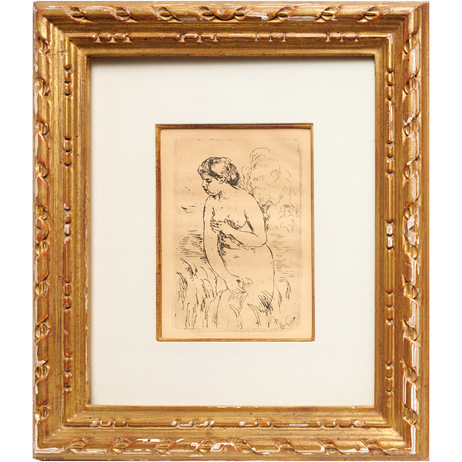 AUGUSTE RENOIR THE BATHER ETCHING 2ce019