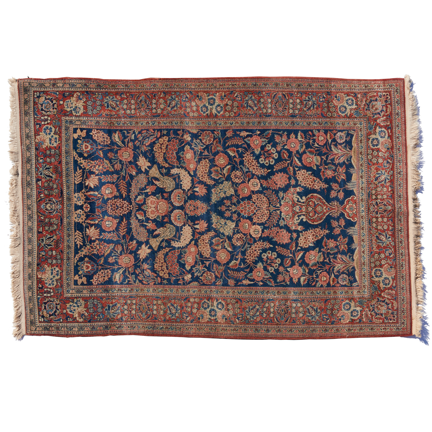 BLUE SAROUK CARPET 20th c low 2ce03d