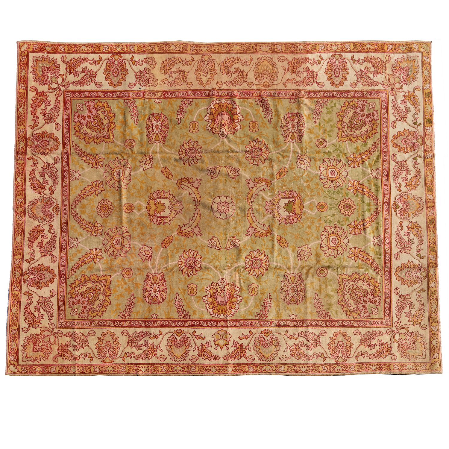 ANTIQUE ROOM-SIZE OUSHAK CARPET