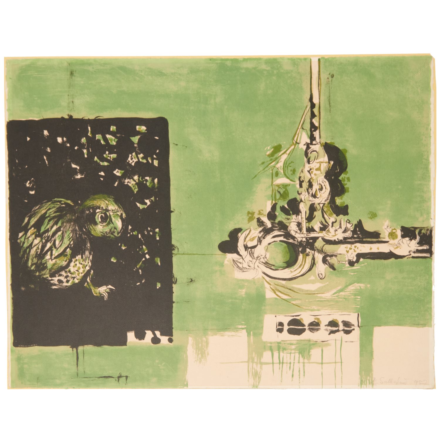 GRAHAM SUTHERLAND TWO COLOR LITHOGRAPH  2ce08a