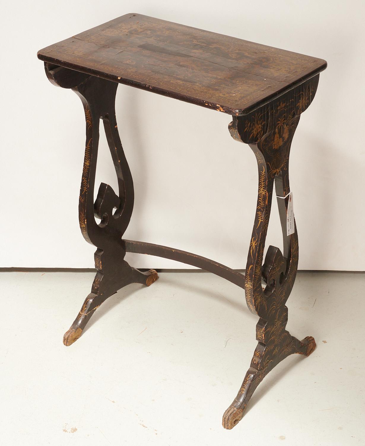 CHINESE EXPORT GILT LACQUER TABLE