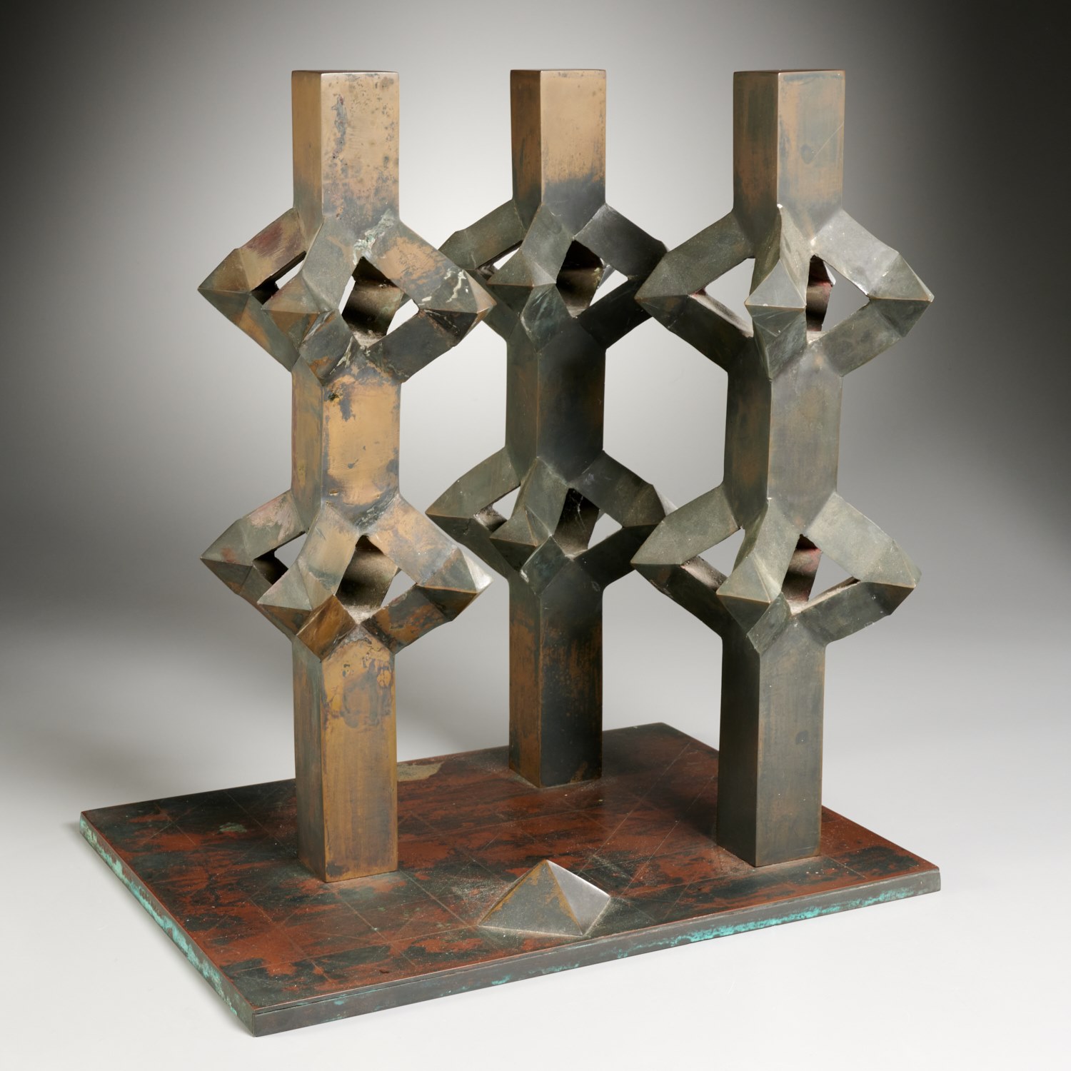 LESLIE THORNTON, PATINATED BRONZE