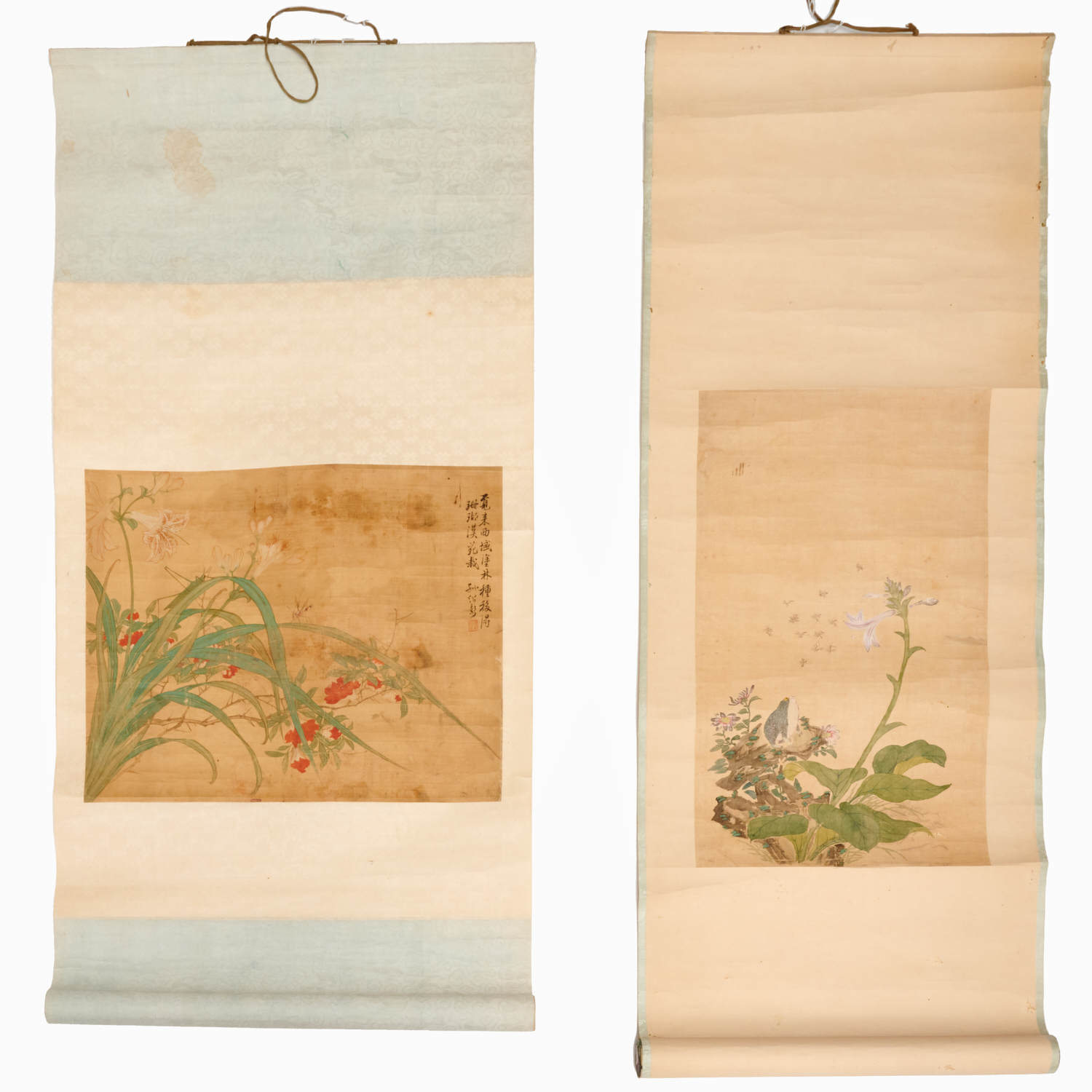 JAPANESE SCHOOL 2 SCROLL PAINTINGS 2ce142