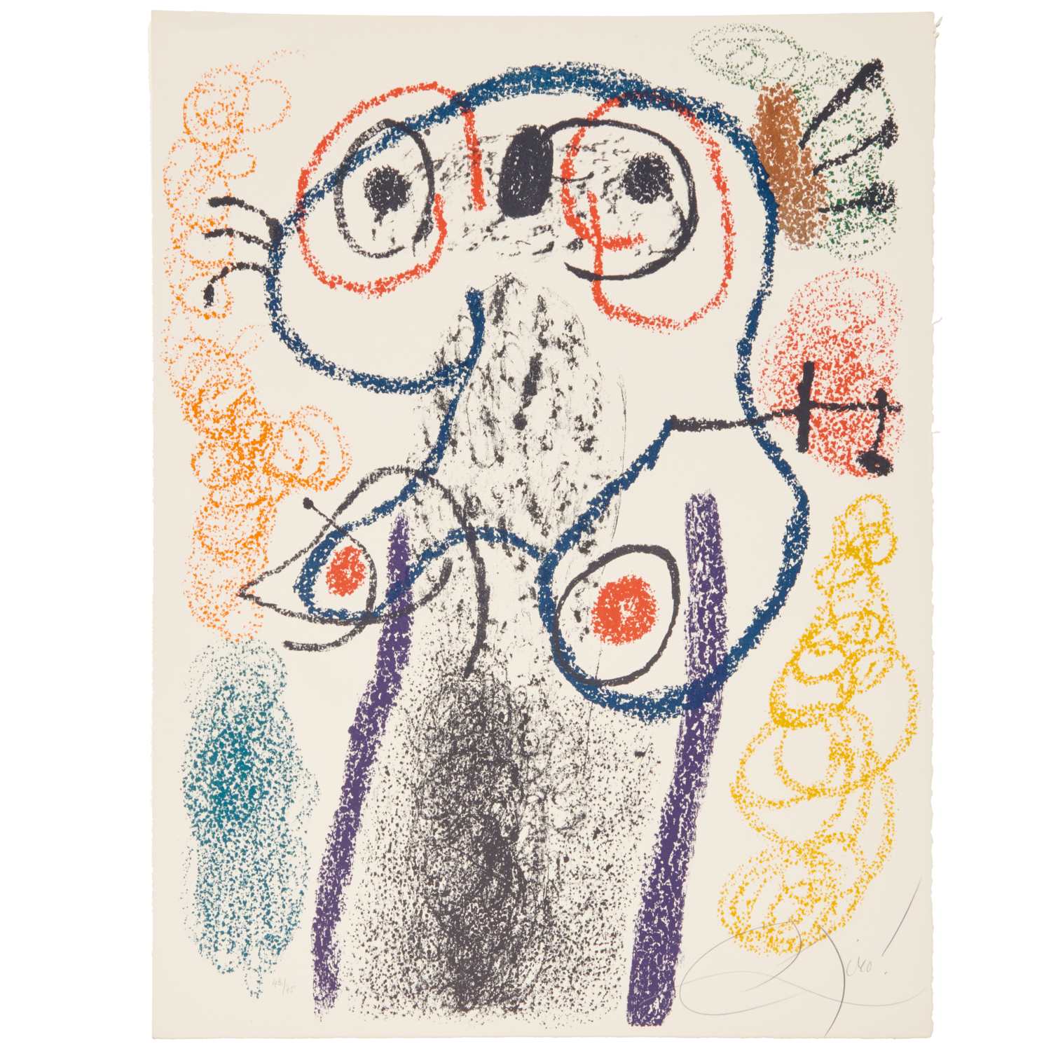 JOAN MIRO, COLOR LITHOGRAPH, 1978