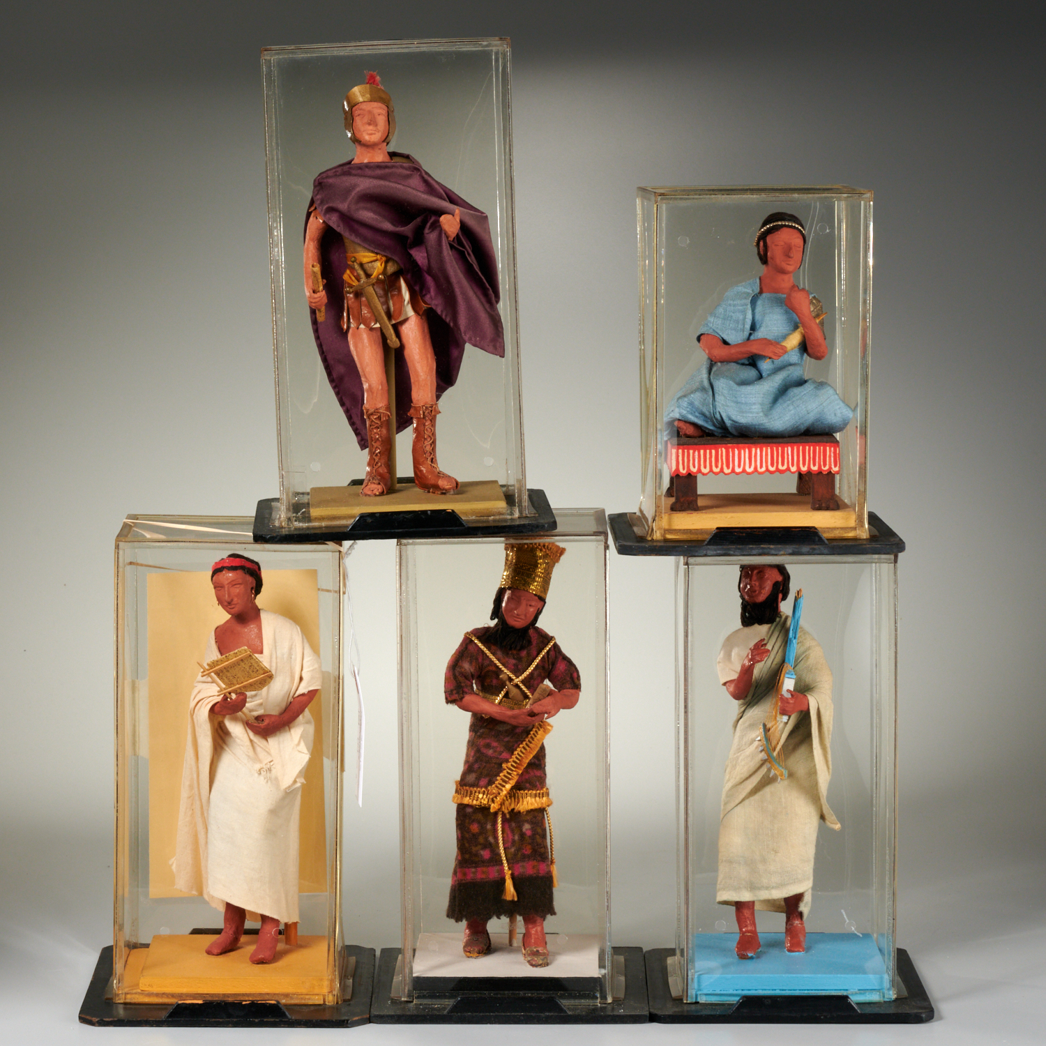 (5) BABYLONIAN & ROMAN FIGURINES,