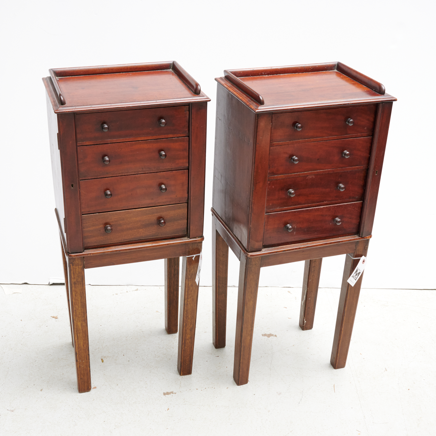 PAIR VICTORIAN LOCK SIDE MAHOGANY 2ce270