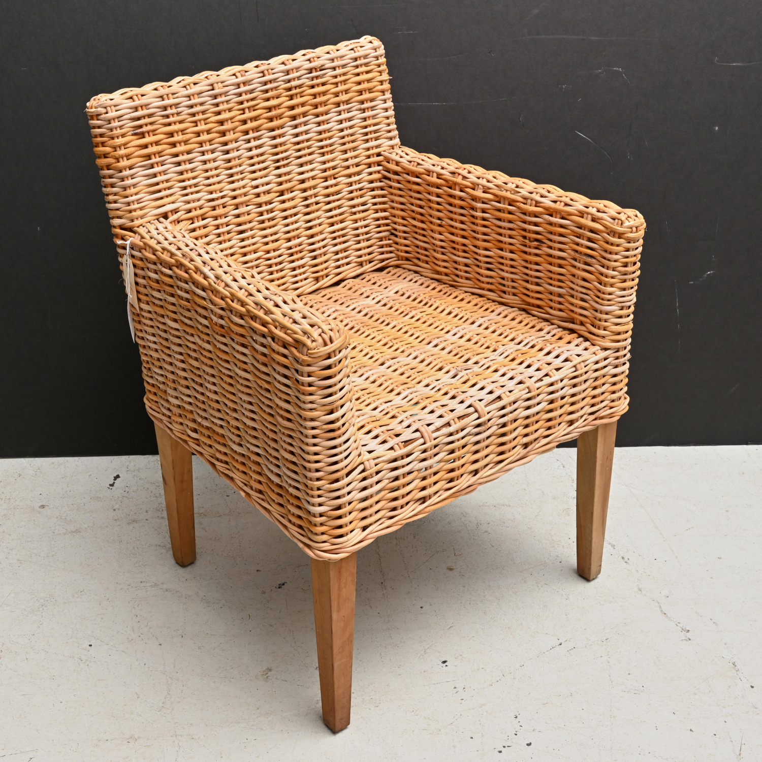 JM FRANK STYLE WOVEN RATTAN ARMCHAIR 2ce2df