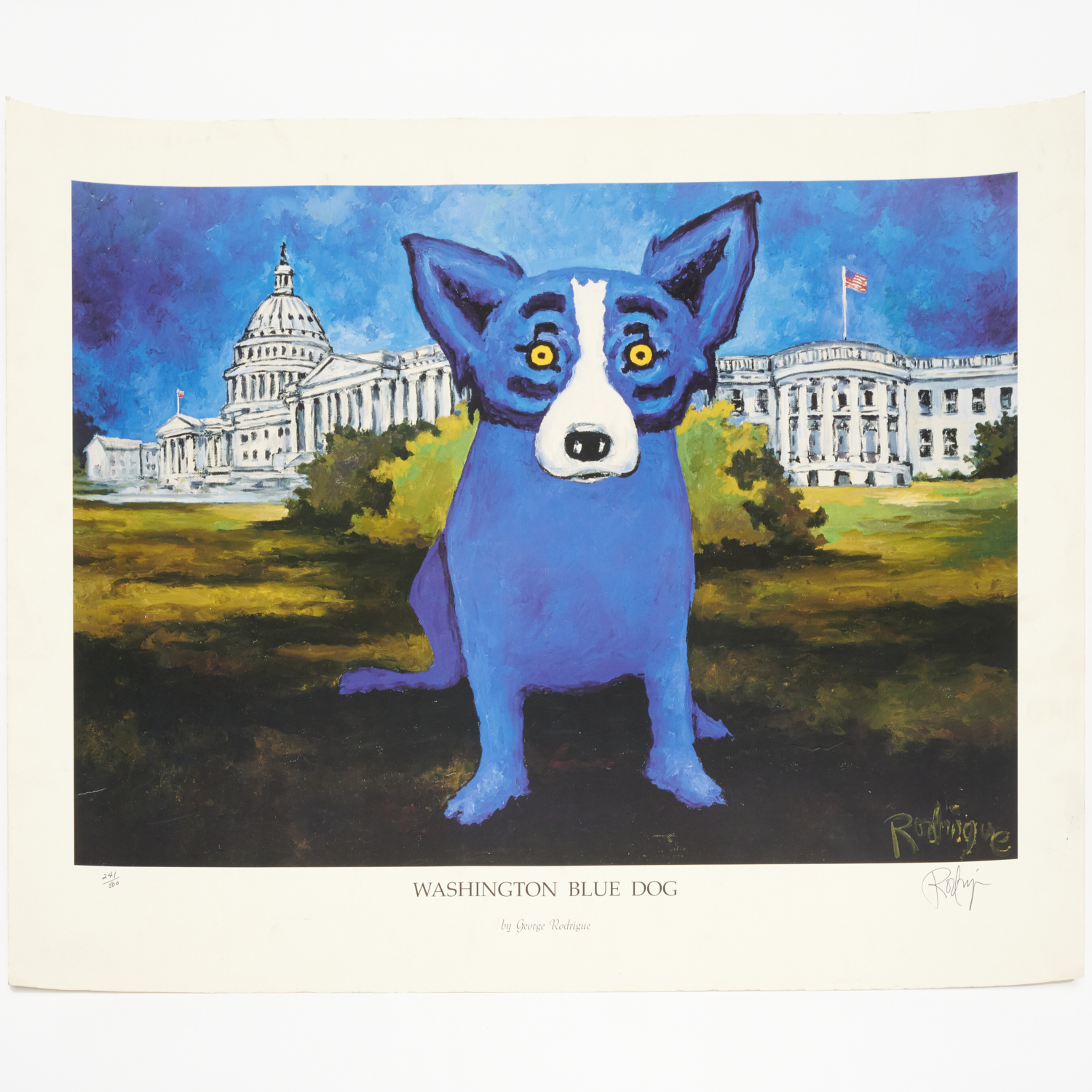 GEORGE RODRIGUE, SIGNED "BLUE DOG"