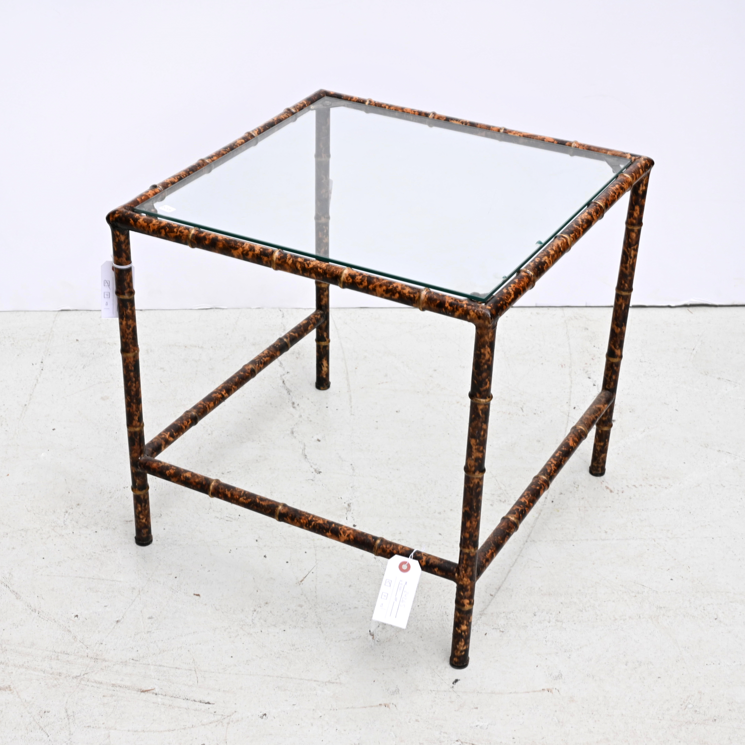 MODERNIST FAUX BAMBOO END TABLE 2ce311