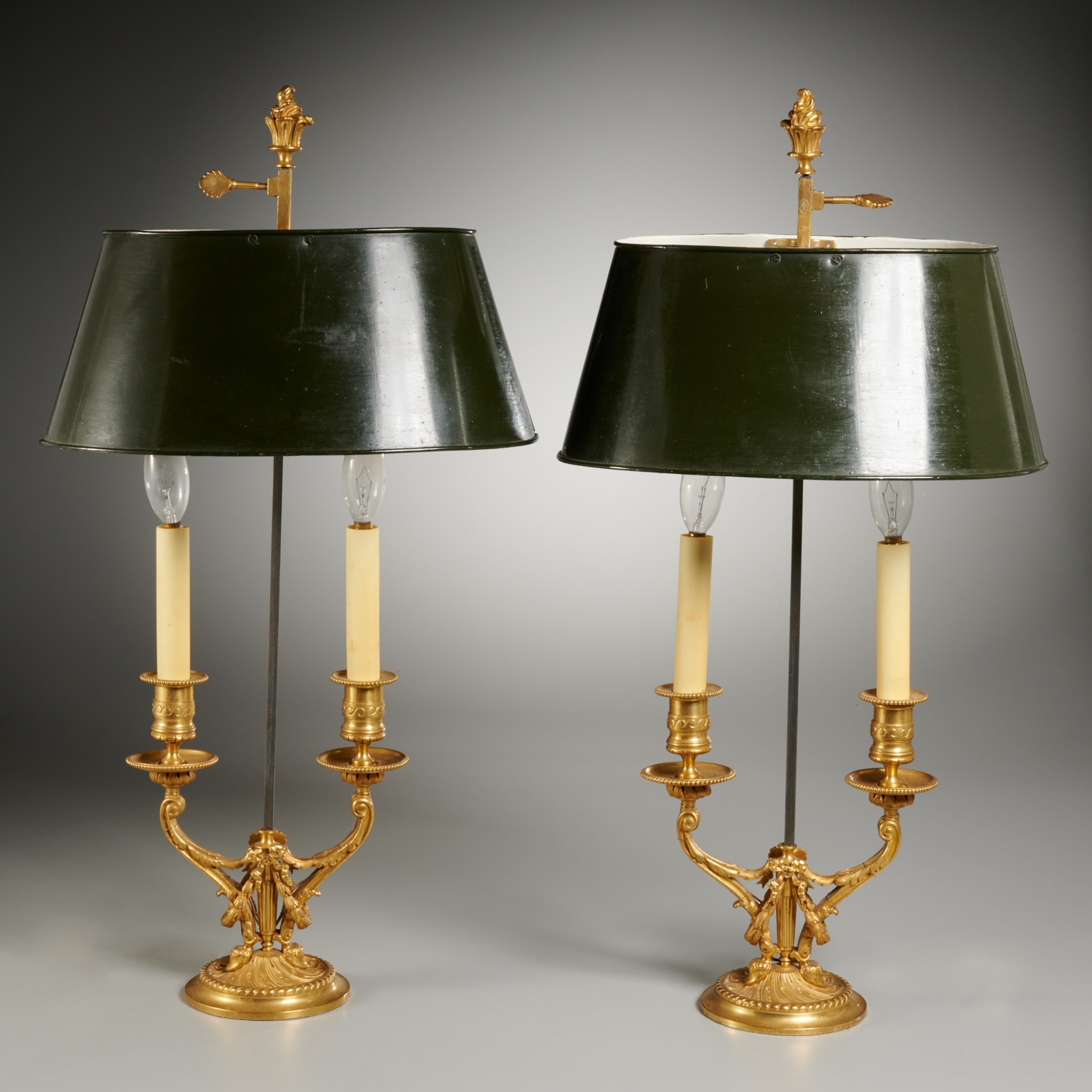 PAIR LOUIS XVI STYLE GILT BRONZE 2ce356