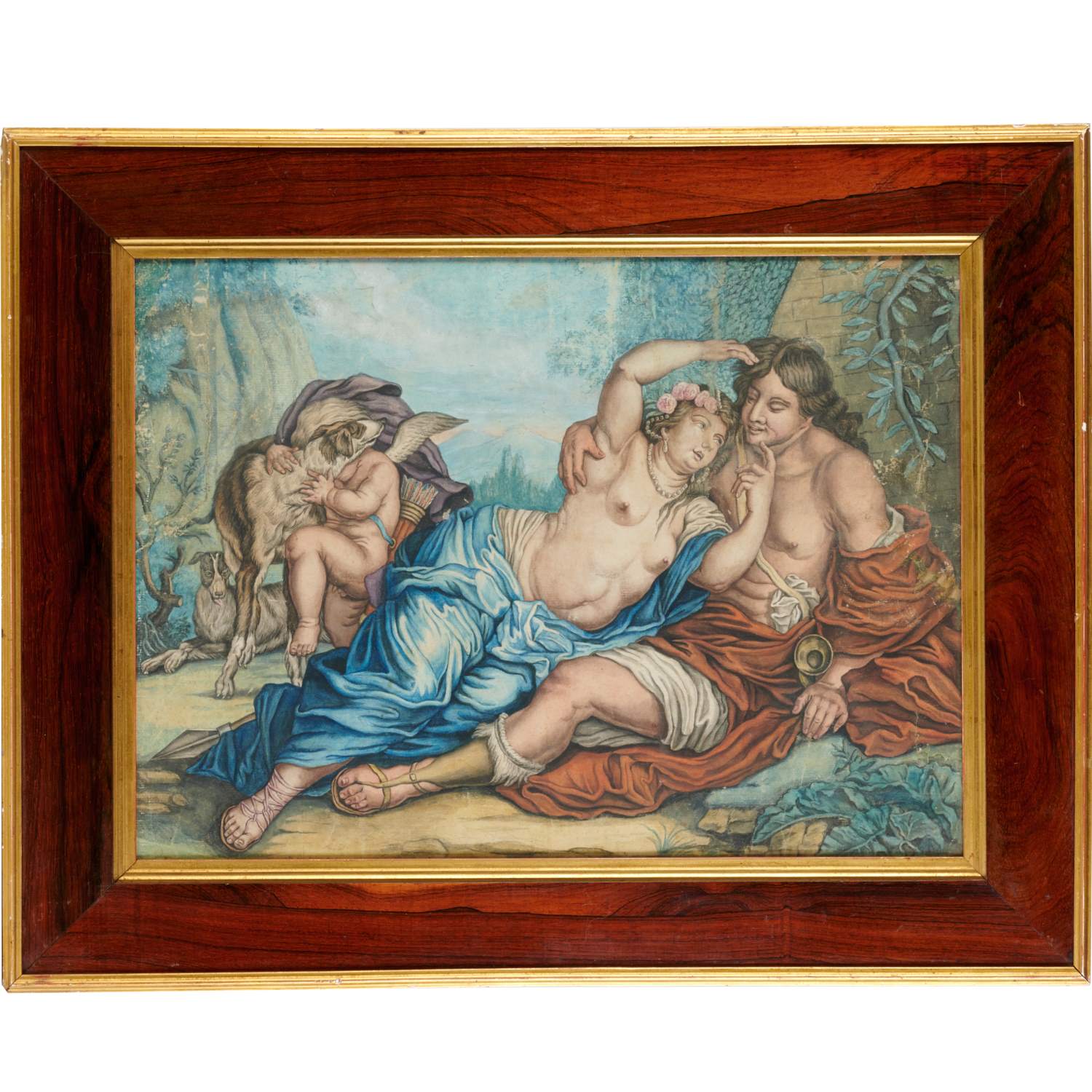 ITALIAN SCHOOL GOUACHE VENUS 2ce357